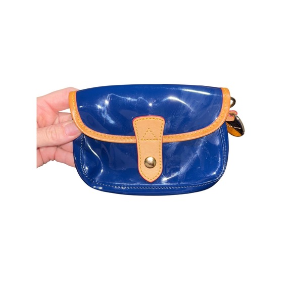 Dooney & Bourke Patent Leather Blue Wristlet Clutch Bag Set 2 Piece - Picture 7 of 12